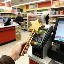 1 chiếc que cầm tay in 3D kiểu dáng thần kỳ, dùng để thanh toán không tiếp xúc, kiểu dáng Starlight Magic Wand, kèm vỏ bọc mở rộng thẻ NFC cho các trường hợp thanh toán chạm. - Nhiều màu - Xem 7