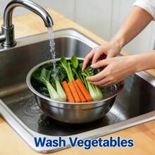 Bộ 1/5 món, bát trộn salad có nắp, bát đựng trái cây, bộ bát trộn, phụ kiện nhà bếp, bát trộn salad bằng thép không gỉ với đế silicon và thảm chống trượt, thích hợp để bảo quản thực phẩm, chuẩn bị bữa ăn, làm salad, dụng cụ nhà bếp. - màu đen - Xem 10