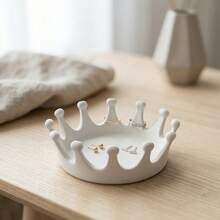 Khay đựng trang sức hình vương miện, khay nhựa nhỏ đựng nhẫn, bông tai, dây chuyền, hộp đựng đồ trang sức nhỏ xinh, kích thước 3,94 x 3,94 inch. - Nhiều màu - Xem 7