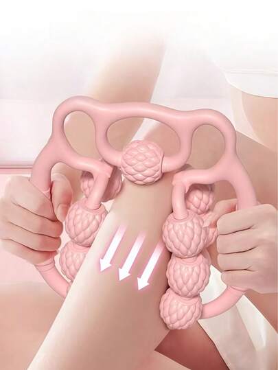 1个熊形双排圆形按摩器，9/13英寸滚轮按摩器，圆形腿部夹，圆形放松滚轮，按摩滚轮，按摩健身器材，适用于深层肌肉放松、腿部按摩塑形、瑜伽、锻炼、健身、小腿按摩器、大腿按摩器，家庭健身必备，健身房配件，户外运动，家庭瑜伽配件，家庭瑜伽健身器材，圆形按摩器，健身器材，辅助运动器材配件