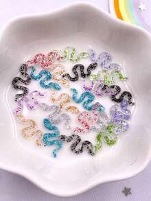 50/100/200pcs Mini Realistic Snake Models, Colorful Resin Animal Figurines Collectible Toys, DIY Decoration Material Set, Party Wedding Scene Decor (Mixed Colors) - Multicolor - View 2