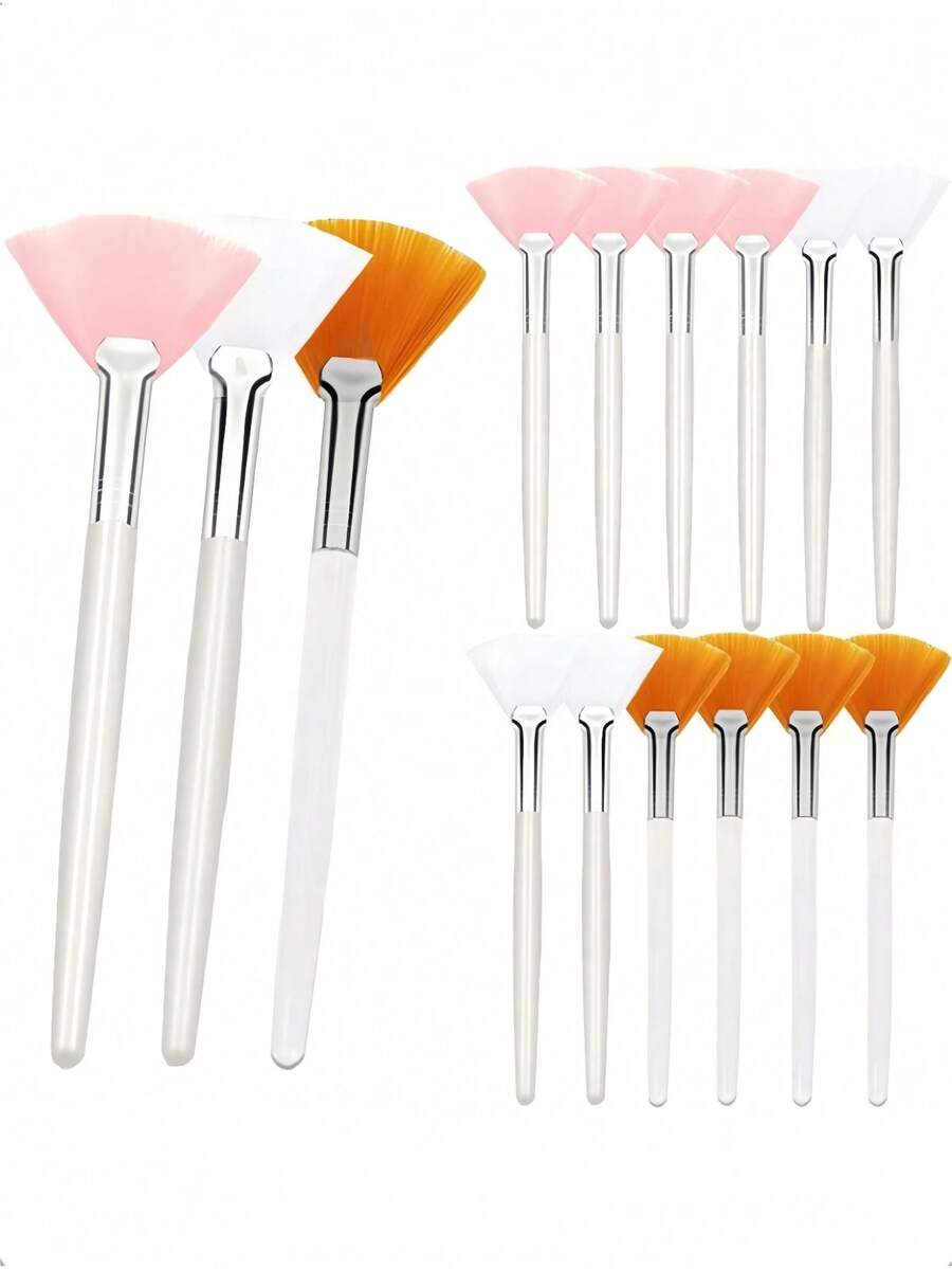 Bộ 5 cọ đắp mặt nạ hình quạt lông mềm, cọ phủ axit, dụng cụ chăm sóc da mỹ phẩm, thích hợp cho mặt nạ bùn.