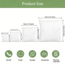 4-Piece Set White Luxury Pillow Cores, Filled With Lightweight Traditional Polyester Fiber As An Alternative To Down Pillows, Lighter And More Comfortable. Suitable For Household And Commercial Hotel Sofa Cushions, Bed Pillows, And Also Ideal For Car Backrests. - Trắng ngọc trai - Xem 10