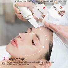 400mAh USB Facial Skin Exfoliating Scraper, Ultrasonic Facial Exfoliating Cleansing Scraper Device With Import And Export Functions, Facial Exfoliating Scraper, Skin Exfoliating Scraper, Pore Cleansing Blackhead Remover Tool, For Facial Deep Cleansing, Home, School And Travel Skincare Tool - Standard Model - View 8