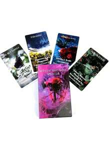 Mysterious Red Rose Girls' Casual Party Board Game Cards, Friends' Gathering Entertainment Cards, Surrealist Tarot Cards, Waite Board Game Cards, Interactive Board Game Cards - Multicolor - View 8