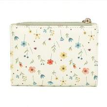 New Tassel Pendant Wallet, Women's Multi-Card Slot Bifold Wallet With Flower Design, High-End PU Leather - Green - View 5
