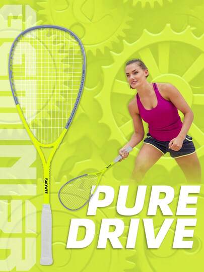 SALYWEE [Gemini SR] Professional Carbon Squash Racket | Pre-Strung 22-24lbs |14x19 Wire Bed ForEnhanced Control Ideal | Empty Racket 205 Plus Or Minus 10 Grams | Racquet Advanced Players | Holidays GiftFor Squash Players