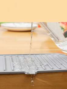 1 Heavy-Duty Non-Slip Sink Mat With 5° Angled Drainage - Foldable Gray Design, Easy-Clean Silicone Material, Suitable For Sinks, Dishwashers, And Washing Machines - Multicolor - View 2