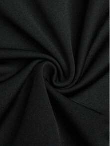 Áo liền thân dài tay bằng vải dệt kim thắt nơ dành cho nữ, màu đen. - màu đen - Xem 5