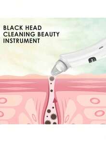 AXH 现货速发 三档吸力面部清洁美容仪，去角质，黑头真空吸尘器，面部死皮去除清洁机 - 白色 - 查看 4