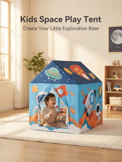 Spaceship Children's Tent, Extra Large Space Children's Playhouse, Easy To Assemble, Parent-Child Interaction Baby Toy, Outdoor Camping Sunshade, Interesting Toddler Tent, Educational Toy Gift For Young Children