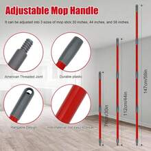 Hezane Mop Handle For Ocedar, Scrub Brush And Spin Mop Base Compatible With O Cedar EasyWring 1 Tank Spin Mop,4-Section Spin Mop Handles And Base For EasyWring Spin Mop - Màu A - Xem 4