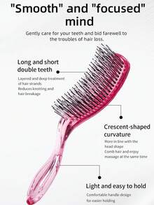 WANMEI 1 lược chải tóc chống tĩnh điện cho nữ, lược uốn tóc chống tĩnh điện chất lượng cao, lược massage da đầu, lược chải tóc mềm mại chống xơ rối cầm tay, dụng cụ tạo kiểu tóc làm quà tặng - Nhiều màu - Xem 4