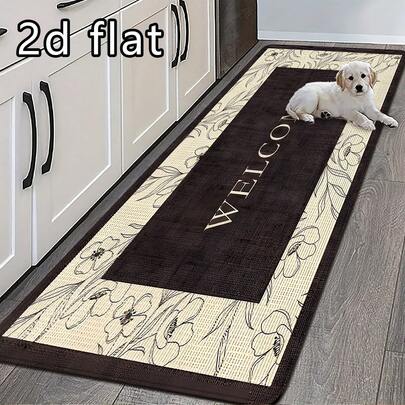 1 pezzo/2 pezzi/3 pezzi Tappetino antiscivolo da esterno con stampa a lettere, tappeto da interno, tappetino da bagno, tappetino decorativo per la casa comodo, tappetino da bagno assorbente lavabile in lavatrice, morbido e confortevole, facile da pulire, adatto per ingresso interno/esterno, camera da letto, decorazione della casa