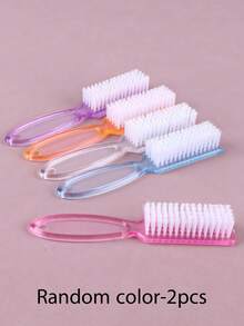 4pcs Nail Art Cleaning Brushes, Long Handle & Multi-Functional Brush - Multicolor - View 11
