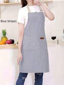 1 chiếc tạp dề điều chỉnh được với 2 túi, tạp dề đầu bếp nhà hàng, dây đeo cổ và dây buộc eo có thể điều chỉnh, phù hợp cho cả nam và nữ. - Nhiều màu - Xem 1