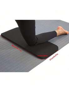 1pc High Density Foam Yoga Knee Pad - Provides Joint Support To Enhance Comfort For Fitness, Pilates, Home Workouts - Gym Quality Equipment, Essential For Multi-Purpose Exercises - Black - View 2