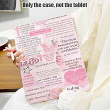 1 件装 PU 皮革翻盖保护套，带 360 度旋转支架和笔槽，兼容三星 A9/A9+/S9/S9FE/A11/A11+/S11/S10 FE/S10 FE+/S10 Lite、A16 2025、Air 11/13、M3 2025、Mini 7 A17、Pro 2024、Air 11/13、M2 2024、Pro 11/13、M4 2024、Pro 12.9、7/8/9 代、10.2、10 代、10.9、Air 4/5/6/7/8、10.9、Pro 11、4/5/6 代、Mini 6、SE 11、荣耀、Matepad SE 11，饰有十字架、蝴蝶、心形、圣经经文图案。 - 彩色 - 查看 1