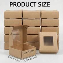 15 hộp quà mini bằng giấy Kraft trang nhã, kích thước 2.56"X2.56"X1.18"/2.16"X2.16"X0.98", thích hợp đựng mặt dây chuyền, trang sức, quà tặng Ngày Valentine, Ngày của Mẹ, đám cưới, kỷ niệm, ngày lễ, tiệc Giáng sinh. - Xem 3