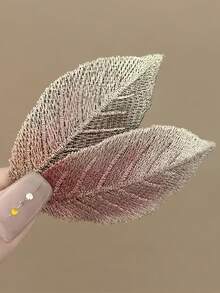 5个/2个叶子形状发夹，BB夹，刘海夹，侧夹，女士发饰 - 彩色 - 查看 13