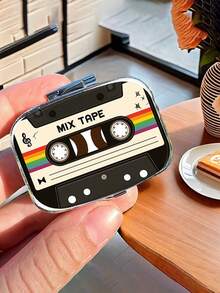 Retro Cassette Tape Design Pill Box - Compact Medication Organizer With Built-In Compartments, Ideal For Managing Daily Dosage During Travel. Sized To Fit In Pockets And Bags, Can Serve As A Unique Travel Accessory And Gift. - Multicolor - View 6