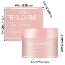 Xioimy 50克胶原蛋白、烟酰胺、水解弹性蛋白胶原蛋白面霜，三重胶原蛋白重建，增强肌肤弹性和光泽，告别干燥和暗沉，深层补水，胶原蛋白面霜 - 數量 - 查看 10