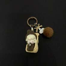 New Peanut Flocked Pendant Keychain, Cute Soft Flocked Peanut Keychain, Ideal Gift For Friends, Fans, And Holiday Celebrations - Multicolor - View 7