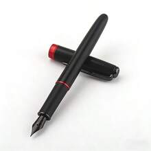 金豪75哑光黑钢笔，红色装饰，经典商务签字笔，办公签字礼品 - 75 - 查看 4
