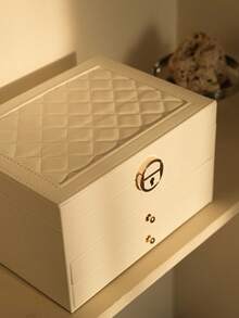 Large 3-Layer Jewelry Storage Box, High-Quality PU Jewelry Box With Lockable Drawers, Suitable For Necklaces, Earrings, Rings, Bracelets, Watches And Other Jewelry Accessories, Holiday Gift - Multicolor - View 7