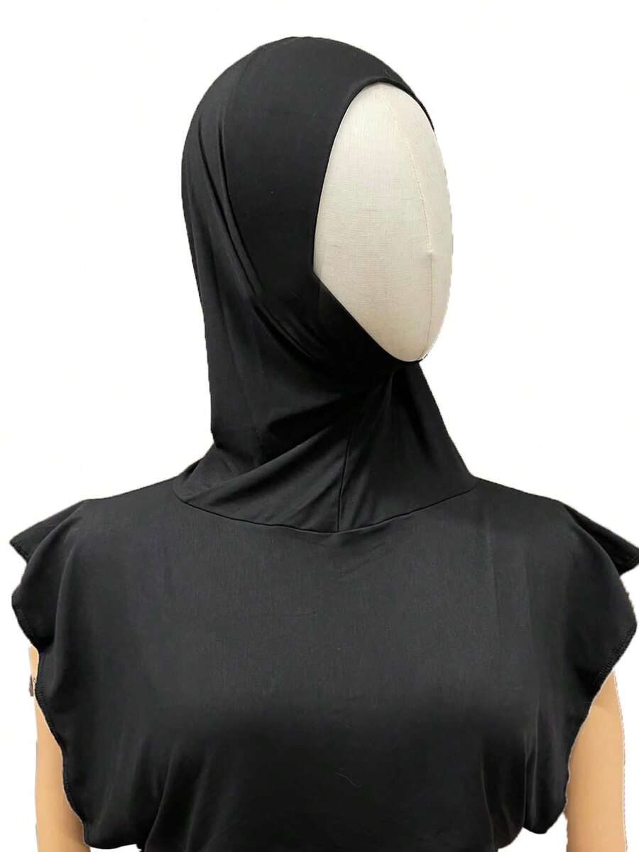 1pc Convenient Pullover Muslim Hijab Inner Cap With Collar