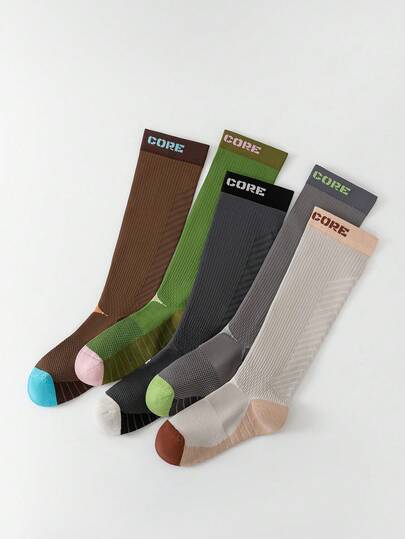 1 đôi tất thể thao nữ, tất phối màu, thích hợp cho các hoạt động thể thao mùa xuân/hè, leo núi, đạp xe, yoga, mọi mùa, cỡ châu Âu và Mỹ, thoải mái, thoáng khí, bền, màu sắc phong phú