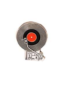 Bộ sưu tập 5 chiếc ghim cài áo phong cách retro với các họa tiết âm thanh, hình đầu lâu, bàn tay, đĩa than, bảng quay phim, những chiếc ghim cài độc đáo mang phong cách rock cổ điển dành cho trang phục. - Nhiều màu - Xem 13