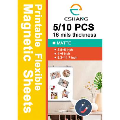Printable Magnetic Sheets For Inkjet Printers, Matte White 16mil Thickness, Flexible Magnet Photo Paper For Refrigerator DIY Crafts