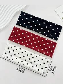 1pc Women's Polka Dot Print Soft Non-Slip Headband, Elastic Sweatband, Elastic Yoga Sports Hair Accessory, Multifunctional Headband Suitable For Daily Wear And Various Occasions, Fashionable Headscarf Hair Accessory For Women Suitable For Vacation, Daily Life, Yoga, Exercise, Travel - Multiple Styles - View 9
