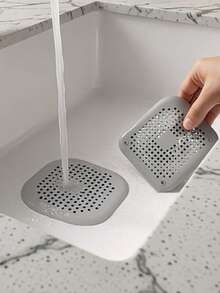 硅胶毛发收集器,方形淋浴排水口过滤器,吸盘式硅胶防堵塞毛发收集器,防堵塞排水管清洁剂,水槽排水口过滤器,浴缸淋浴排水口毛发收集器,厨房浴室除臭剂,排水口过滤贴纸,易清洁浴室厨房配件,浴室工具,家居浴室装饰,冬季装饰 - 地漏 - 查看 3