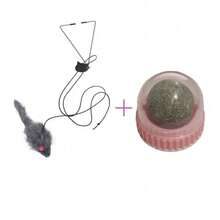 Adjustable Retractable Cat Teaser Wand Toy, Hanging Door Mouse Cat Toy, Cat Supplies - A Mouse Was Hanging On the Door from the Tripod. - View 9