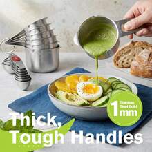 Pack Of 8 Stainless Steel Magnetic Measuring Spoons Set, Dual Sided, Stackable, Adjustable Measuring Spoons With Leveler, Practical Kitchen Utensils - Nhiều màu - Xem 4