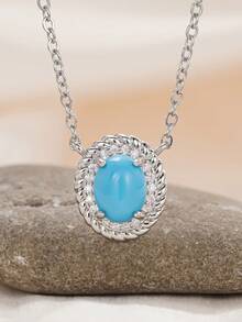 1pc Elegant Cubic Zirconia Pendant Necklace, Valentine's Day Gift, Wedding Jewelry - 1# - View 1