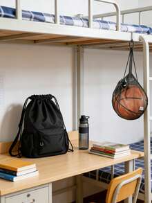 Sports Drawstring Backpack With Detachable Basketball Net Bag, Waterproof Gym Sackpack With Ball Holder & Front Pocket, Large Capacity Drawstring Bag For Basketball, Soccer & Training, Ideal For Men, Teens & Athletes, Perfect For School, Gym, Beach & Sports Games, Versatile As Gym Bag, School Backpack & Sports Equipment Organizer - Multicolor - View 10