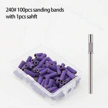 100 miếng giấy nhám mini + 1 trục giữ giấy nhám 3/32" cho mũi khoan móng tay, dụng cụ loại bỏ da chết, chai sần, gel, bộ dụng cụ làm móng. - Nhiều màu - Xem 9