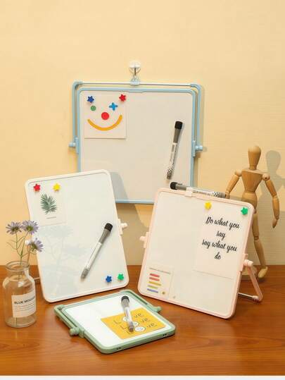 1块彩色磁性多尺寸绘图板，学生书写板，备忘录板，学习书写板，悬挂式桌面白板
