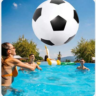 FIFA 1 pieza Balón de fútbol inflable gigante de 23.62 pulgadas, adecuado para reuniones familiares, juegos al aire interiores, festivales, deportes acuáticos, voleibol de playa - PVC