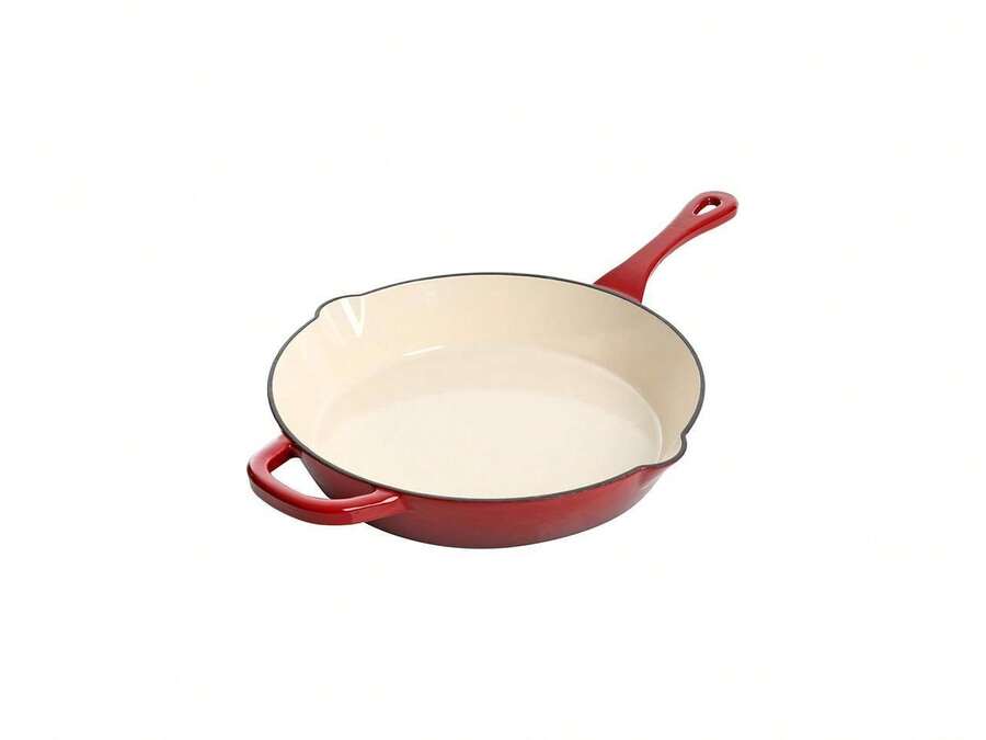 Crock-Pot Crock Pot Artisan Enameled 12" Round Cast Iron Skillet In Scarlet Red - View 1