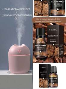 250ml Portable Mini USB Air Humidifier & Essential Oil Diffuser With Color Night Light, Aroma Diffuser For Travel, Office, Car, Desk, Bedroom / 1 Diffuser + 1 Bottle Of Essential Oil (Oils Will Be Shipped Randomly In New Or Used Packaging.) - Multicolor - View 22