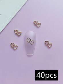20个/40个装 各种金属心形美甲装饰品，DIY美甲产品，美甲饰品，美甲配件 - 彩色 - 查看 12