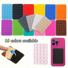 10/5/4/3/2/1个装硅胶手机吸盘，带24个粘性垫，易于拆卸和清洁，增强抓力，适用于各种安装表面 - 彩色 - 查看 6