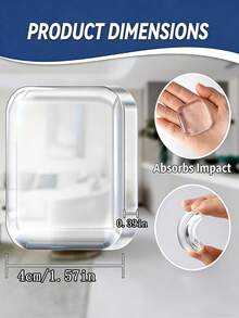 1/2/3/4 Piezas Almohadillas Tope de Puerta Anticolisión - Protectores de Pared Autoadhesivos sin Taladro, Almohadillas Amortiguadoras Especiales para Refrigeradores, Gabinetes, Puertas de Oficina y Hogar, Reutilizables, Cinta Adhesiva Fuerte, Reducción de Ruido y Prevención de Daños - multicolor - Ver 9