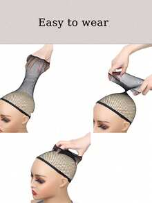 高品质弹力假发帽，新款弹力假发帽，时尚编织网假发帽，更贴合发型的时尚编织假发帽，女士假发配件，别致角色扮演帽 - 多色 - 查看 6