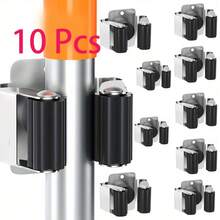 4/10pcs Wall Mounted Broom Holder Heavy Duty Tool Hooks Brush Storage Rack With Anti-Slip Silicone Teeth, Kitchen Bathroom Cabinet Garden Garage Organizer, Space-Saving Wall Hook Set For Home Storage Solutions - View 15
