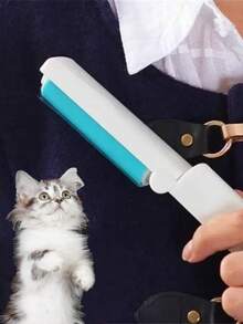 1件装宠物毛发去除器和粘毛滚筒工具，沙发毛发去除器，可重复使用的宠物毛发粘毛滚筒，超强粘性，便携式地毯耙，家用 - 彩色 - 查看 6
